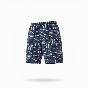 Patagonia Mens Baggies Longs 7 Inch Shorts Blue Abstract Geometric Small NEW